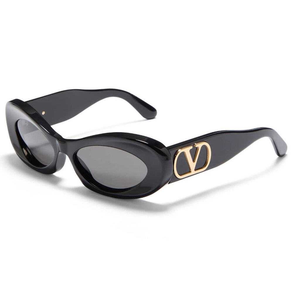 NEW VALENTINO SUNGLASSES BLACK GRAY WOMEN EYEWEAR VALENTINO VLS-178A